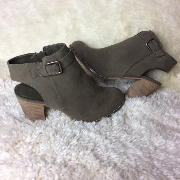 Cato Green Open Heel Ankle Booties Size 10 - Picture 7 of 8